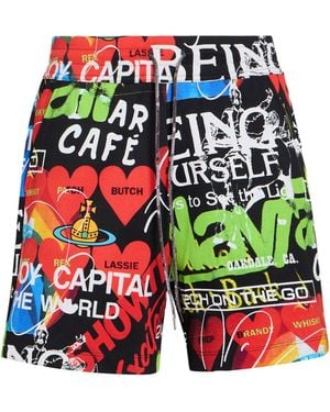 Vivienne Westwood Shorts & Bermuda Shorts Polyamide, Cotton - Red