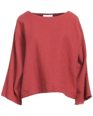Sea Me Happy Rust Top Cotton - Red