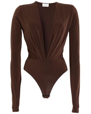 ANDAMANE Dark Bodysuit Viscose, Elastane - Brown