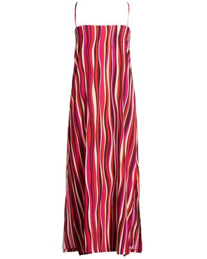 Siyu Maxi Dress Silk, Elastane - Red