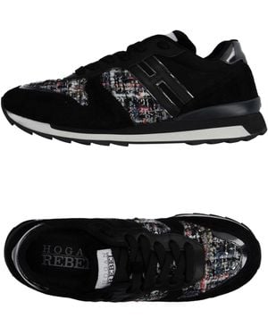Hogan Rebel Sneakers Leather, Textile Fibers - Black