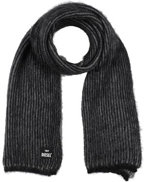 DIESEL Scarf Mohair Wool, Nylon, Wool - Black