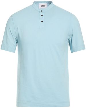 Alpha Studio Sky T-Shirt Cotton, Elastane - Blue