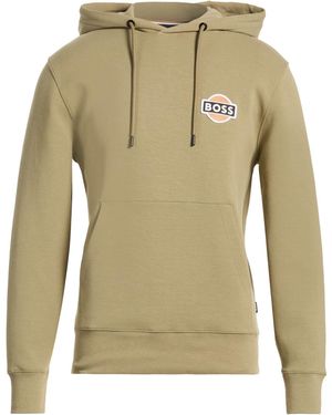 BOSS Sweatshirt Cotton, Polyester, Elastane - Green