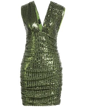 Siste's Capsule Military Mini Dress Cotton, Elastane - Green