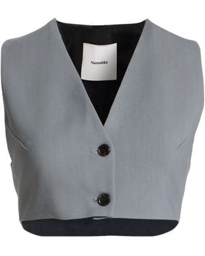 Nanushka Tailored Vest Viscose, Elastane - Gray