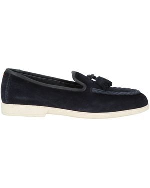 Santoni Midnight Loafers Leather - Blue