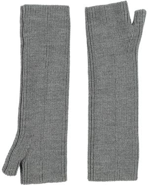 Herno Gloves Acrylic, Wool - Grey