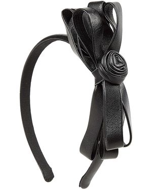 Red(V) Hair Accessory Sheepskin - Black