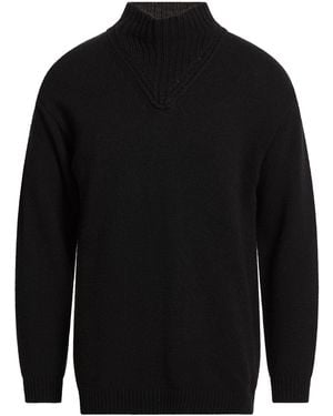 Daniele Alessandrini Turtleneck Wool, Polyamide - Black