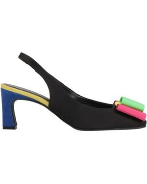 Daniele Ancarani Court Shoes Textile Fibres, Leather - Black