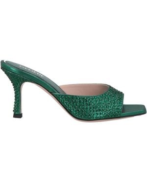 Gedebe Sandals Textile Fibres - Green