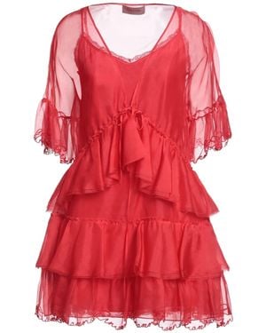 ERMANNO FIRENZE Mini Dress Silk - Red