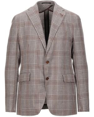 Tagliatore Blazer Linen, Wool - Brown