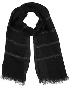 120% Lino Scarf Linen - Black