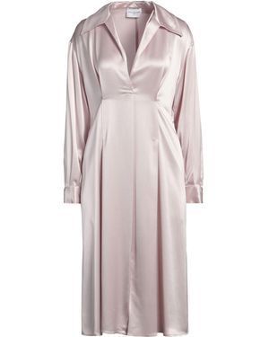 Isabelle Blanche Lilac Midi Dress Acetate, Polyester - Pink