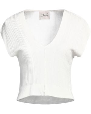 CROCHÈ Sweater Viscose - White
