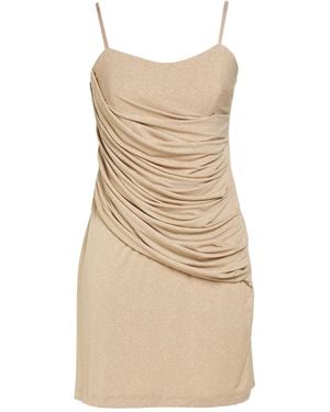 Rinascimento Mini Dress Polyester, Elastane - Natural