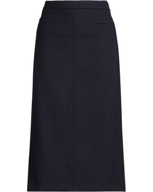 Incotex Midnight Midi Skirt Virgin Wool, Elastane - Blue
