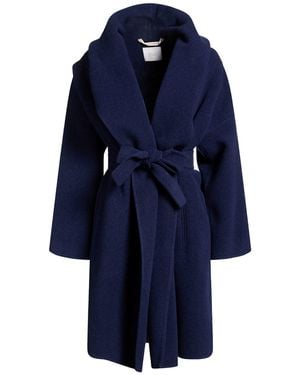 Fedeli Coat Virgin Wool, Cashmere - Blue