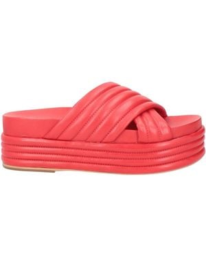 FARM Rio Sandals Leather - Red