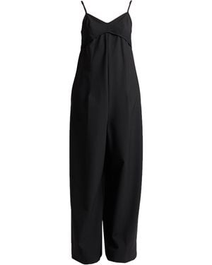 Alysi Chocolat Jumpsuit Polyester, Virgin Wool, Elastane - Black
