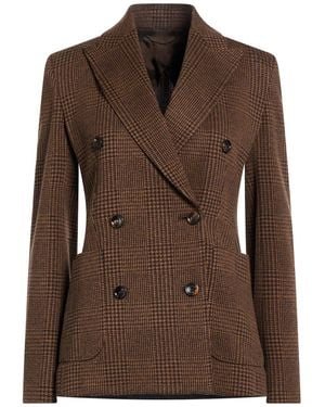 Max Mara Chocolate Blazer Cotton, Wool, Polyester - Brown