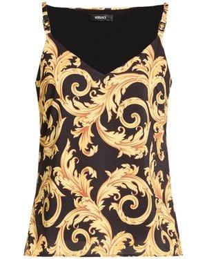 Versace Top Polyester, Elastane - Black