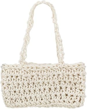 NOTHING EVERYTHING Ivory Handbag Textile Fibers - Natural