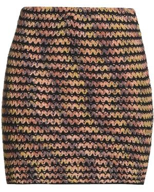 Akep Mini Skirt Acrylic, Polyester, Polyamide, Viscose - Brown