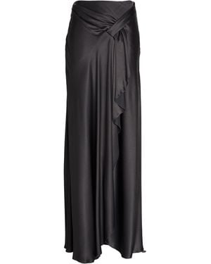 Alberta Ferretti Maxi Skirt Acetate, Silk - Black
