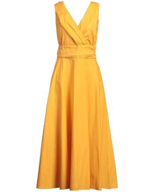 Marella Maxi Dress Cotton, Elastane - Yellow