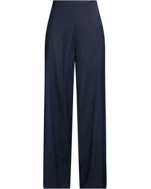 Sandro Midnight Trousers Polyester, Virgin Wool, Elastane - Blue