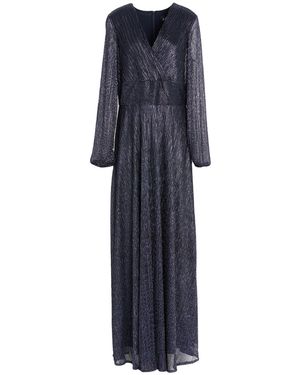 Joseph Ribkoff Maxi Dress Polyester, Metallic Fiber - Blue