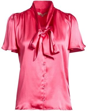 Really Wild Clothing Fuchsia Shirt Silk - Pink