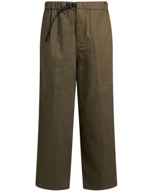 White Sand Pants Cotton, Elastane - Green