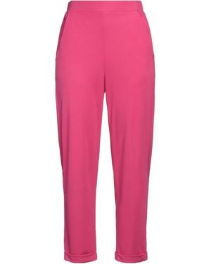 19.70 Nineteen Seventy Fuchsia Trousers Viscose, Polyamide, Elastane - Pink