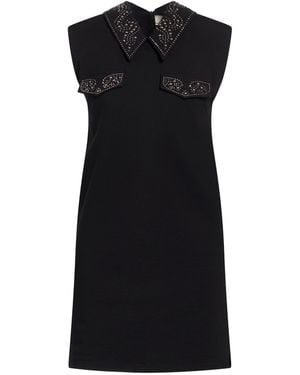 ViCOLO Mini Dress Viscose, Nylon, Elastane - Black
