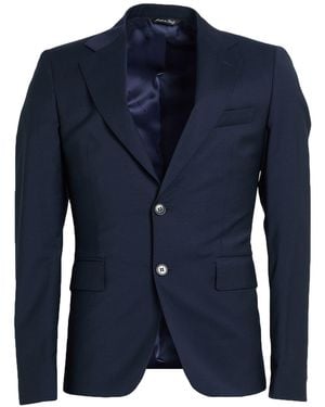 Brian Dales Midnight Blazer Wool, Polyester, Elastane - Blue