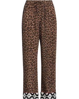 Simonetta Ravizza Camel Pants Silk - Brown