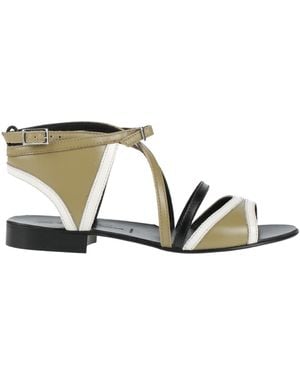 THE OTHER WOMAN Military Sandals Calfskin - Green