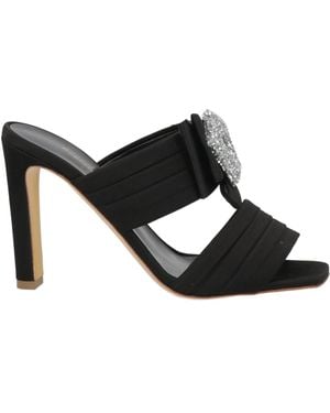 Rupert Sanderson Sandals Textile Fibers - Black