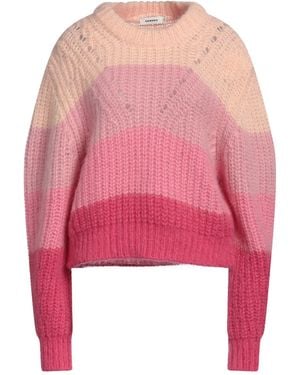 Sandro Color-block Ribbed-knit Jumper - Pink