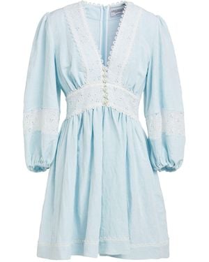 Forte Mini Dress Viscose, Linen - Blue
