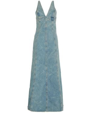 Haikure Maxi Dress Cotton - Blue