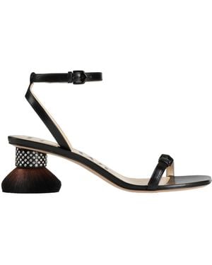 Loewe Petal Brush Sandals 40 - Black