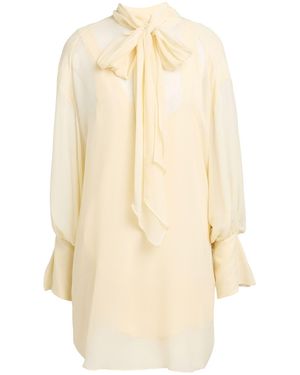 Sa Su Phi Mini Dress Silk - White