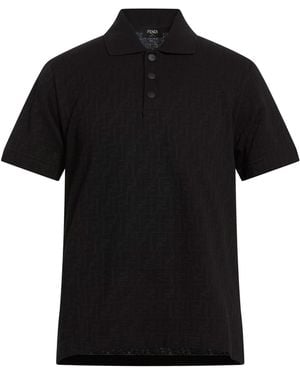 Fendi Polo Shirts - Black