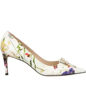 Stuart Weitzman Ivory Court Shoes Calfskin - Metallic