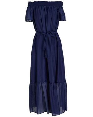 Marella Maxi Dress Cotton, Silk - Blue